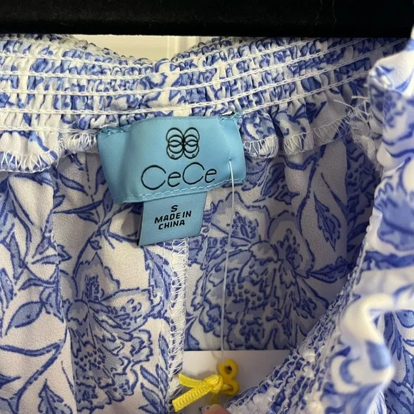 Cece Puff Sleeve Top NWT SZ Small Boho Feminine Romantic Office Career Festival - Picture 4 of 8